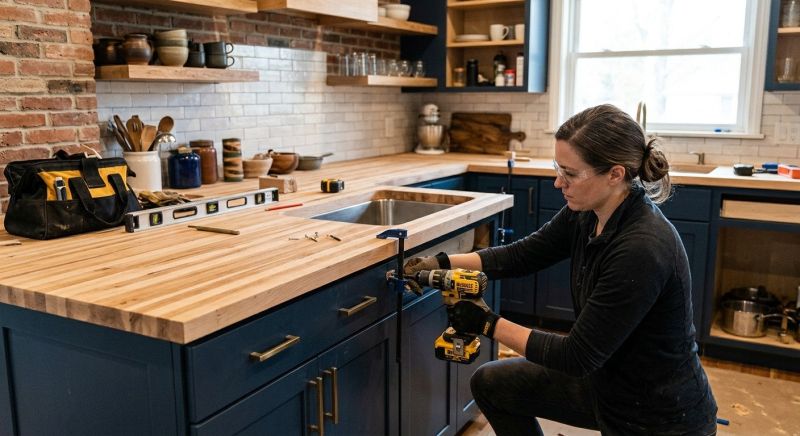 Butcher Block Installation in Sonoma County, CA