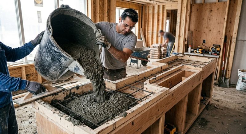 Cement Countertop Installation in Sonoma County, CA
