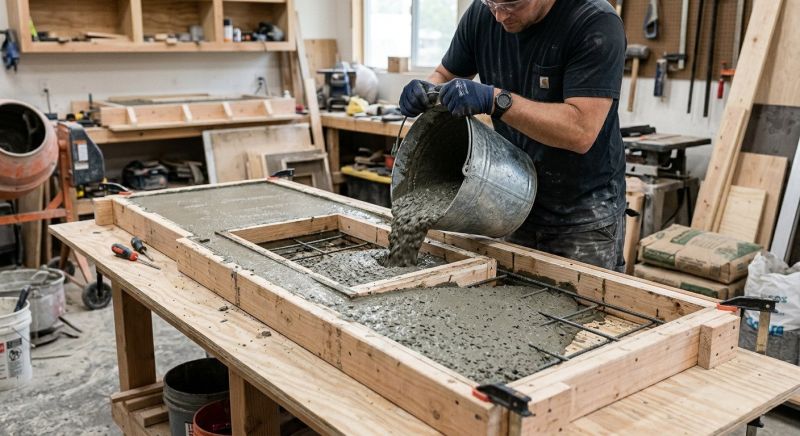 Cement Countertop Pouring in Napa, CA