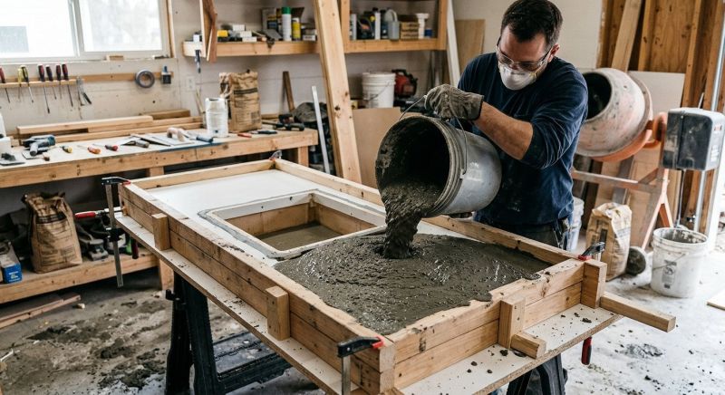 Concrete Countertop Pouring in Santa Rosa, CA