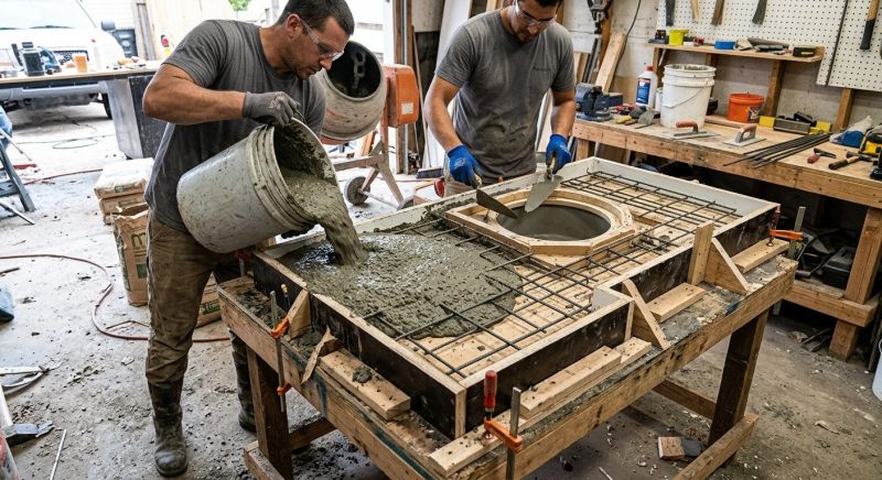 Poured Countertop Installation in Santa Rosa, CA